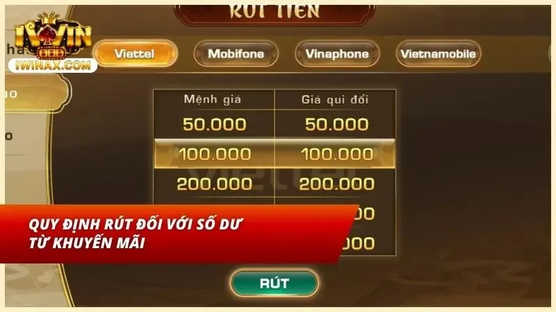 Điều kiện rút tiền thưởng và yêu cầu vòng cược trong chương trình ưu đãi IWIN